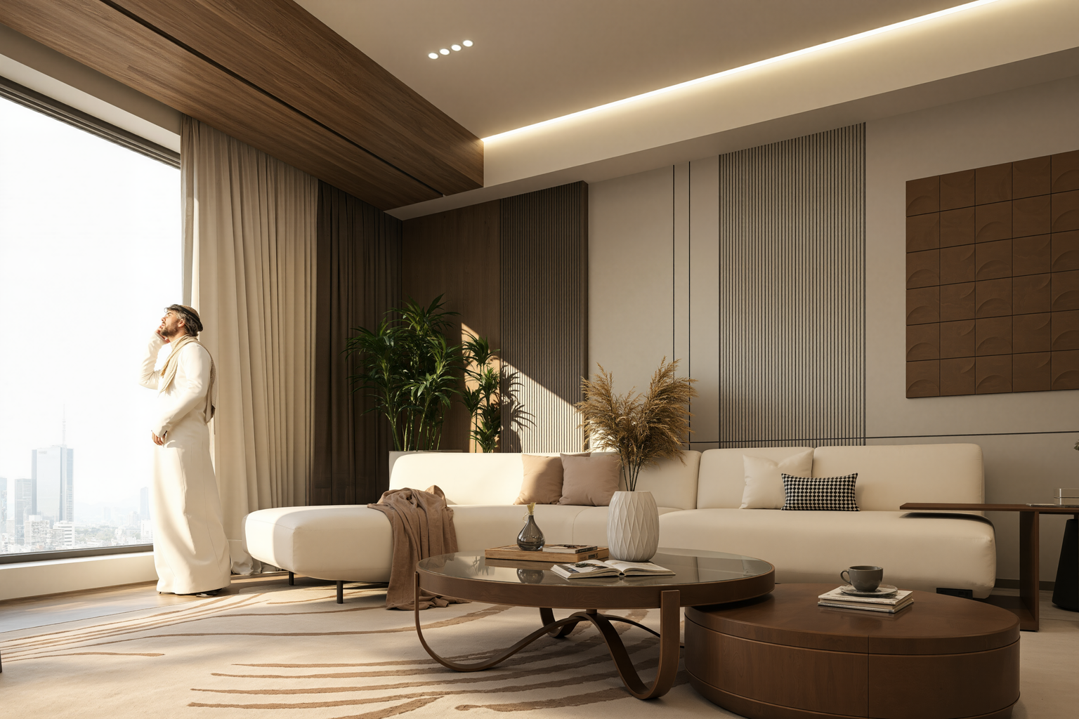 Smart office automation in a modern workspace